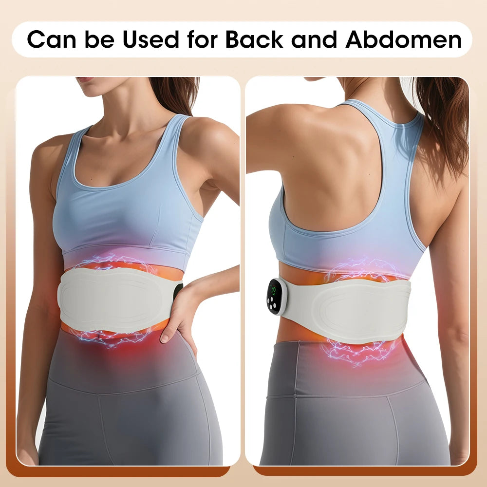 Electric Abdominal Massager Belt Waist Toning Sculptor Vibration And Hot Compress for Belly Exercise Muscle Relax Support