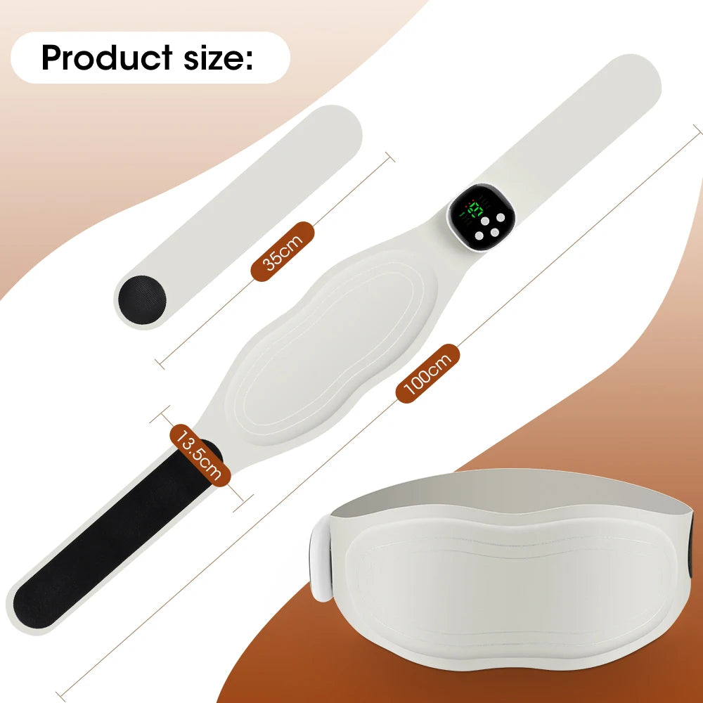 Electric Abdominal Massager Belt Waist Toning Sculptor Vibration And Hot Compress for Belly Exercise Muscle Relax Support