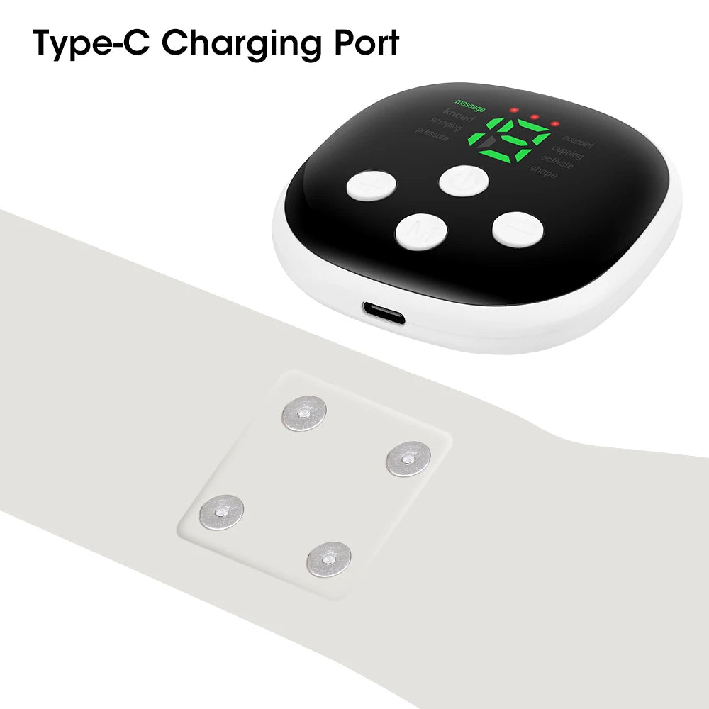 Electric Abdominal Massager Belt Waist Toning Sculptor Vibration And Hot Compress for Belly Exercise Muscle Relax Support