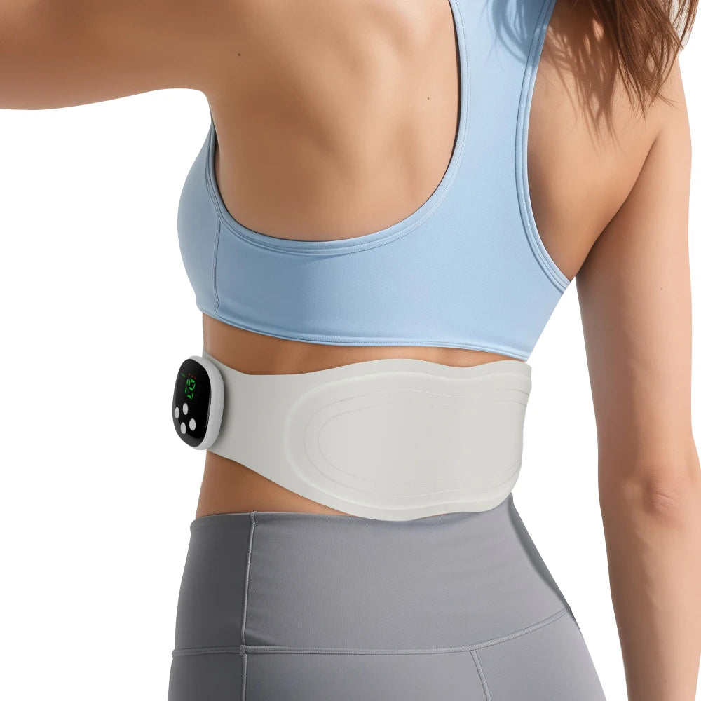 Electric Abdominal Massager Belt Waist Toning Sculptor Vibration And Hot Compress for Belly Exercise Muscle Relax Support