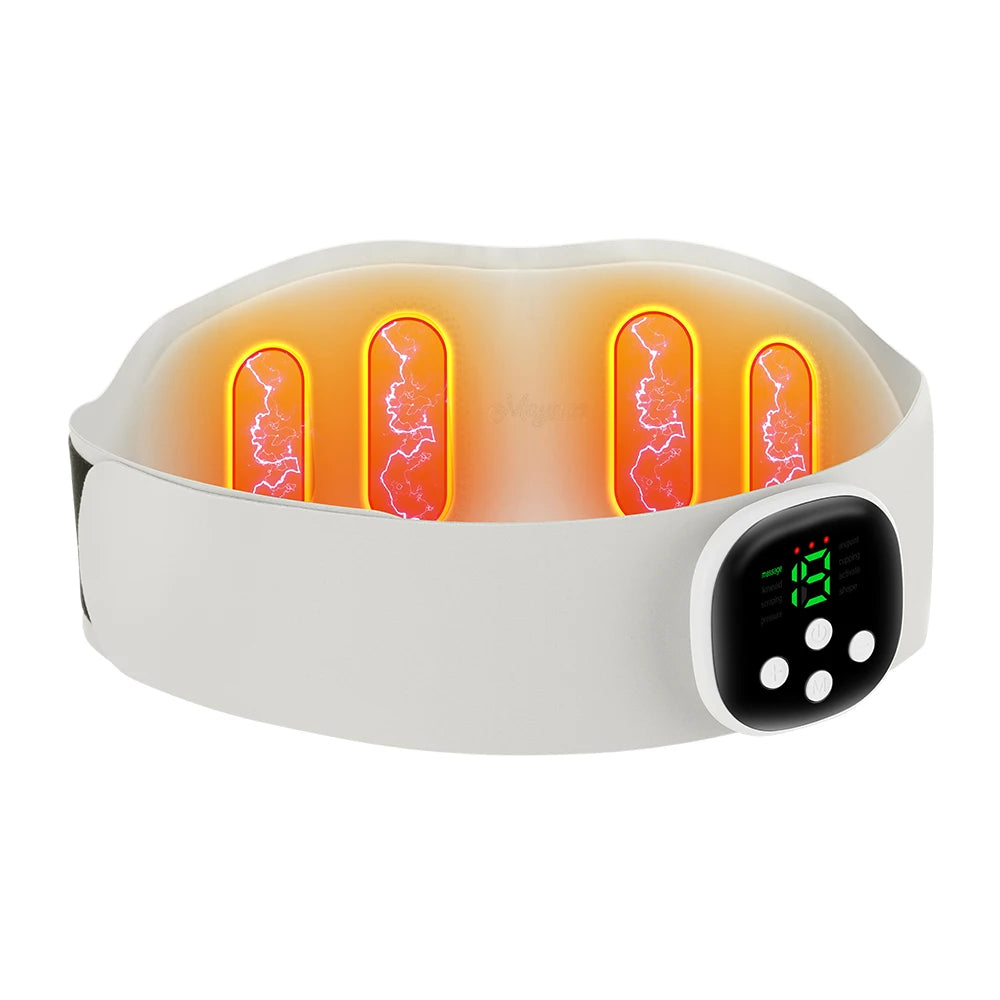 Electric Abdominal Massager Belt Waist Toning Sculptor Vibration And Hot Compress for Belly Exercise Muscle Relax Support